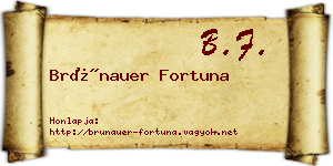 Brünauer Fortuna névjegykártya